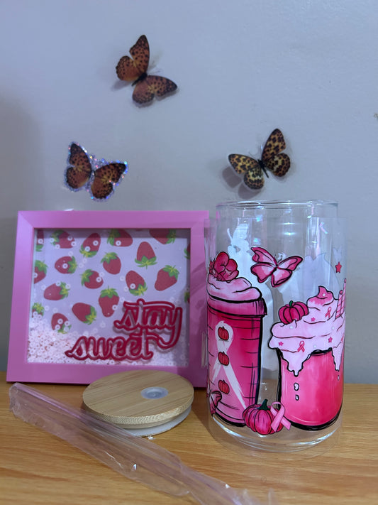 Pink Ribbon CupGlass